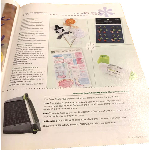 Scrapbooks Etc October 2008 Magazine Fall layouts eyelets halloween crafts treat - Picture 6 of 9